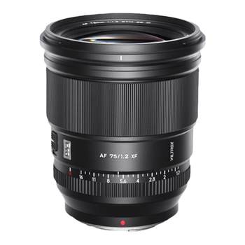 Viltrox 75mm F1.2 ໂຟກັສຄົງທີ່ອັດຕະໂນມັດ ເລນຮູຮັບແສງຂະໜາດໃຫຍ່ ເໝາະກັບກ້ອງ Fuji XF mount mirrorless