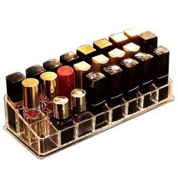 Charming Fashion Multi-Grid Lipstick Box Desktop Transparent Cosmetic Storage Box Non-Acrylic Internet Celebrity Small Lip Glaze Grid