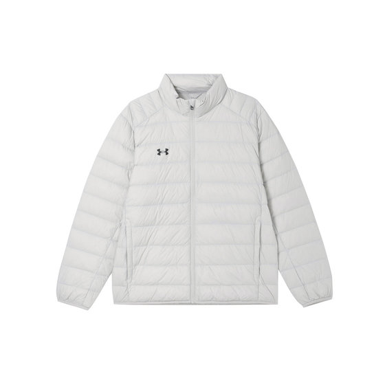 Under Armour solid color casual stand collar quilted warm windproof down jacket for men and women light gray
Under Armour solid color casual stand collar quilted warm windproof down jacket for men and women light gray