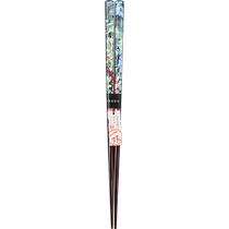 (Self-operated) Japan imported solid wood pointed chopsticks Japanese-style mother-of-pearl mother-of-pearl couple gift pair chopsticks large lacquered shells