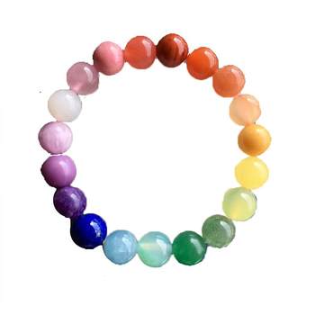 Biya Natural Original Design Fashionable Candy Color Rainbow Duobao Bracelet Women's Crystal Bracelet