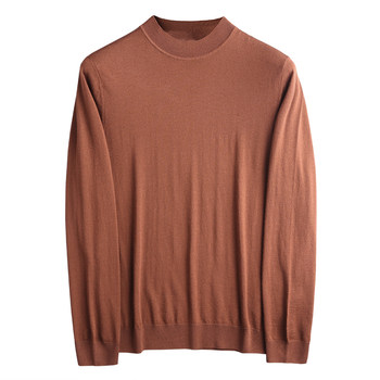 ຮ້ານເຈັດສີ B defeated ເຄື່ອງ 16-gauge washable all-wool versatile men’s sweater half-turtleneck DAZ584