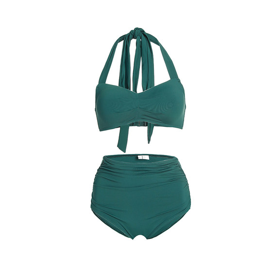 Aimuhu's new bikini split high waist, cover belly, thin swimsuit female ins vacation Aimuhu's new bikini split high waist, cover belly, thin swimsuit female ins vacation