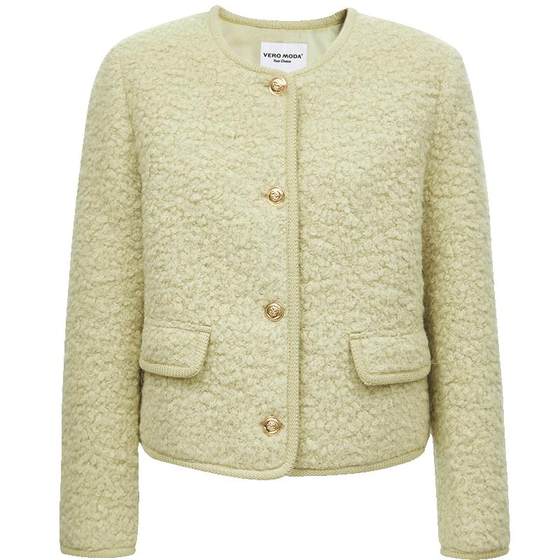 Vero Moda autumn and winter hair coat small incense wind wool coat women thicken warm short jacket Vero Moda autumn and winter hair coat small incense wind wool coat women thicken warm short jacket