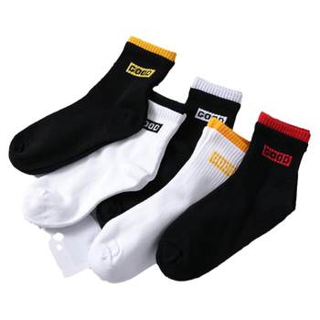 Korean ulzzang trendy Harajuku college style socks tube tube two-mouthed socks for men, ຖົງຕີນເອີຣົບແລະອາເມລິກາ, ຕົວອັກສອນທາງຖະຫນົນຂອງແມ່ຍິງ