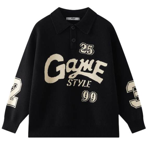 MQD children's clothing children's sweater 24 spring new style boys and girls lapel jacquard letter knit sweater shoulder-fall loose top
MQD children's clothing children's sweater 24 spring new style boys and girls lapel jacquard letter knit sweater shoulder-fall loose top