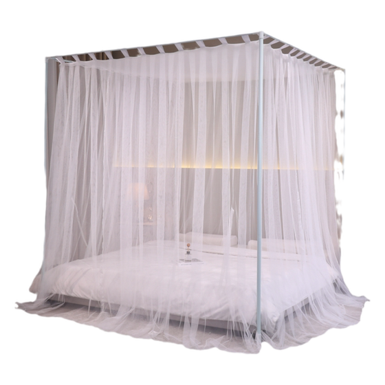 Through pole type A-class mosquito net can be customized for home use. New palace floor stand, princess bed curtain, bed curtain, advanced encryption Through pole type A-class mosquito net can be customized for home use. New palace floor stand, princess bed curtain, bed curtain, advanced encryption