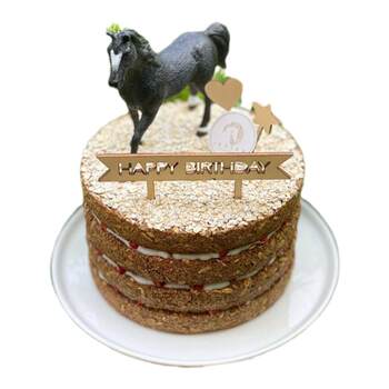 ສັ່ງຫນຶ່ງອາທິດ IROSKA pony oatmeal horse cake ວັນເດືອນປີເກີດ 6 ນິ້ວສີ່ຊັ້ນ cake ມ້າໂດຍບໍ່ມີການສົ່ງຟຣີ