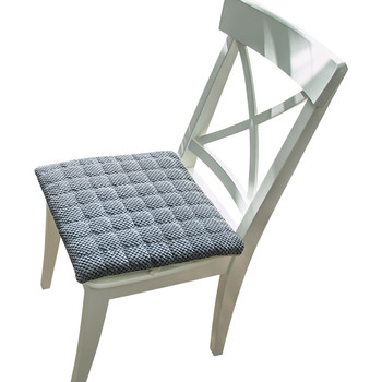 ເກົ້າອີ້ເກົ້າອີ້ Nordic plush ແບບງ່າຍດາຍ cushion ເກົ້າອີ້ທີ່ຖອດອອກໄດ້ແລະຊັກໄດ້ຫນາແຫນ້ນຜ້າທີ່ທັນສະໄຫມ fabric sedentary ເກົ້າອີ້ຫ້ອງການ cushion ສີແຂງ