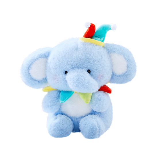 Green light party happy baby elephant doll blue clown hat elephant graduation gift girl plush doll toy Green light party happy baby elephant doll blue clown hat elephant graduation gift girl plush doll toy