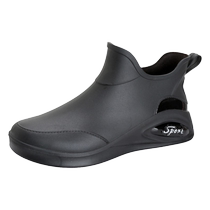 Rain boots for men fashionable short-tube non-slip and oil-proof chef kitchen work shoes fishing rain boots water shoes 2925