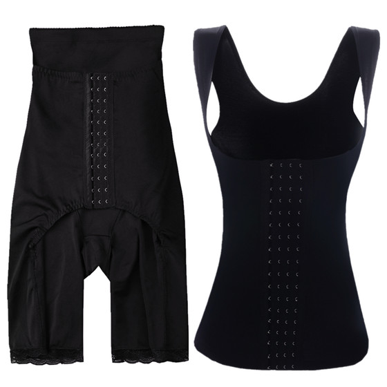 Ting Mei Nuo Ya Shaping Split Enhanced Edition Set with Abdominal Contraction, Hip Lifting, Waist Binding, and Back Release Two Piece Set for Postpartum Shaping Ting Mei Nuo Ya Shaping Split Enhanced Edition Set with Abdominal Contraction, Hip Lifting, Waist Binding, and Back Release Two Piece Set for Postpartum Shaping