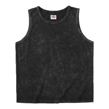 Summer pure cotton sleeveless T-shirt vest men's loose trendy brand retro waistcoat short-sleeved outer wear sports large size T-shirt trendy