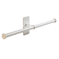 Bathroom punch-free towel bar bathroom wall-mounted towel rack movable bath towel rack white storage shelf