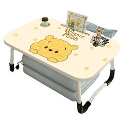 Bed small table desk dormitory student study table writing foldable table cartoon small table laptop computer stand bed desk home children's bedroom bay window balcony lap table
