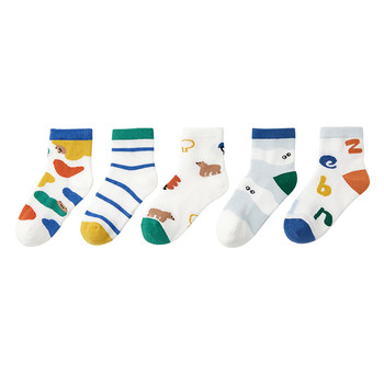 Summer mesh socks boneless socks thin children's pure cotton boys' baby breathable mid-tube summer tide