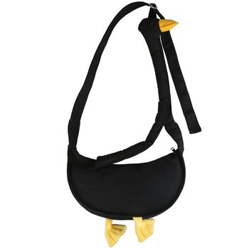 Internet celebrity cute duck head canvas bag for women 2024 new trendy funny cute ugly duck bag students crossbody shoulder bag