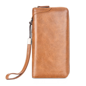 ກະເປົ໋າເງິນຜູ້ຊາຍຍາວ zipper wallet ໄວຫນຸ່ມຄົນອັບເດດ: wallet ງ່າຍດາຍຫຼາຍຫນ້າທີ່ຜູ້ຖືບັດຄວາມອາດສາມາດຂະຫນາດໃຫຍ່ clutch bag trendy