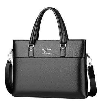 ຫນັງແທ້ໂຄງສ້າງຜູ້ຊາຍ briefcase ອອກຕາມລວງນອນ handbag ຜູ້ຊາຍ shoulder bag business bag computer bag men's crossbody bag