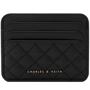 CHARLES/KEITH Spring Women's Bag CK6-50680926-1 Women's Quilted Diamond Mini Card Bag Wallet Women