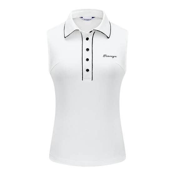 Golf clothing women's vest sleeveless T-shirt Polo shirt summer slim short-sleeved sports white top
Golf clothing women's vest sleeveless T-shirt Polo shirt summer slim short-sleeved sports white top