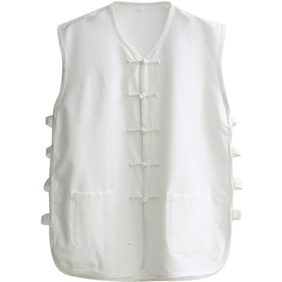 Summer thin Tang style men's sleeveless sweatshirt, vest, sweatshirt, jacket, Chinese style Chinese style button up old man's shirt, camisole Summer thin Tang style men's sleeveless sweatshirt, vest, sweatshirt, jacket, Chinese style Chinese style button up old man's shirt, camisole