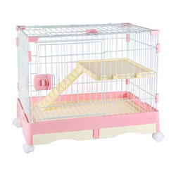 Rabbit cage automatic clearing excrement breeding indoor household guinea pig rabbit nest house guinea pig pet cage villa anti-spray urine