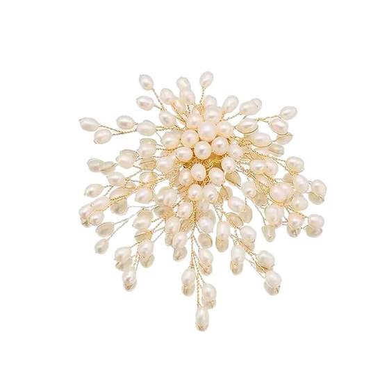 2025 new tuft bead brooch imitation pearl fireworks corsage light luxury high-end temperament suit pin coat accessories 2025 new tuft bead brooch imitation pearl fireworks corsage light luxury high-end temperament suit pin coat accessories