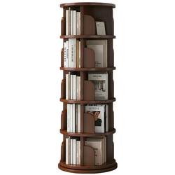 All solid wood rotating bookshelf 360 degree bookcase Internet celebrity storage home living room removable children's floor-standing storage rack