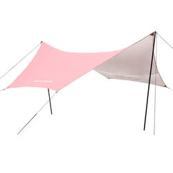 Dream Garden pink silver-coated canopy tent outdoor camping picnic camping hexagonal butterfly-shaped extra large sun protection awning