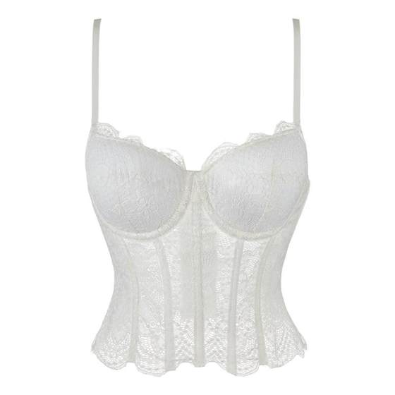 Emily European and American white lace double suspender with cup women's strapless body shaper fashionable top dress
Emily European and American white lace double suspender with cup women's strapless body shaper fashionable top dress