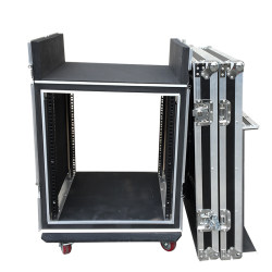 Professional 12U16U two-door flight case cabinet amplifier flight case audio cabinet mixer cabinet shock-proof cabinet