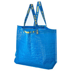 IKEA Fratta Hand Carrying Large Blue Eco-Friendly Shopping Bag Woven Bag Moving Bag Storage Luggage Storage Bag