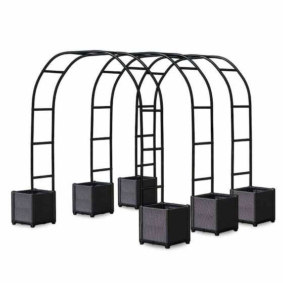 Gardening arch climbing vine rack iron arched rack iron line lotus climbing vine rose grape stent planting outdoor flower stand Gardening arch climbing vine rack iron arched rack iron line lotus climbing vine rose grape stent planting outdoor flower stand