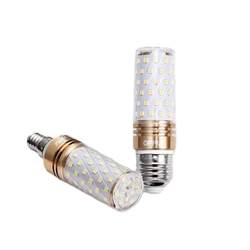 Op led light bulb e27e14 size screw corn lamp household ultra-bright energy-saving crystal chandelier three-color dimming
