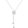 S925 sterling silver car necklace necklace gardenia blooming pendant simple accessories clavicle chain women's versatile decoration S925 sterling silver car necklace necklace gardenia blooming pendant simple accessories clavicle chain women's versatile decoration