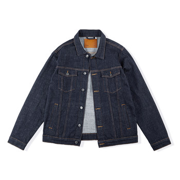 IDLT ຄຸນນະພາບສູງສີຕົ້ນສະບັບບໍ່ໄດ້ຈາງລົງ jacket denim ຄລາສສິກ micro-elastic ພື້ນຖານ trendy ins