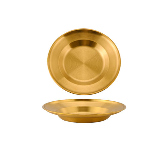 Korean stainless steel plate round dish dish pasta dish barbecue plate golden dessert plate straw hat plate flat bottom shallow plate
Korean stainless steel plate round dish dish pasta dish barbecue plate golden dessert plate straw hat plate flat bottom shallow plate