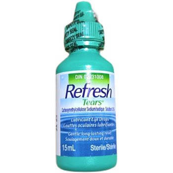 ຢອດຕາທຽມ Canadian Refresh 15ml ເພື່ອເຮັດຄວາມສະອາດຕາ, ຊຸ່ມຊື່ນແລະບໍ່ແຫ້ງ.