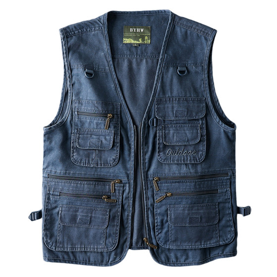 American workwear fishing vest men's trendy brand multi-pocket horse clip jacket foreign trade export men's vest tactical vest
American workwear fishing vest men's trendy brand multi-pocket horse clip jacket foreign trade export men's vest tactical vest