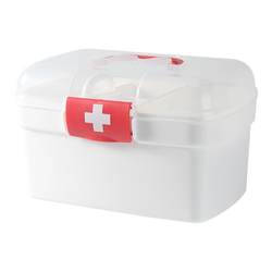 Medicine box home decoration household large-capacity double-layer standing emergency medical dormitory medicine small medicine box storage box first aid