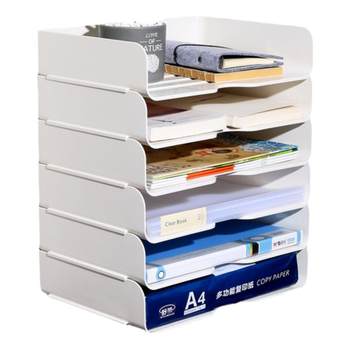 A4 multi-layer filerack office desktop file organizer box desk storage rack file folder storage rack