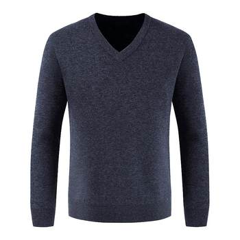 Phoenix wool sweater 2023 ຜູ້ຊາຍຫນາ v-neck ທຸລະກິດຂົນສັດບໍລິສຸດຂອງຜູ້ຊາຍ sweater ຫນາສີແຂງຍີ່ຫໍ້ Shanghai Phoenix