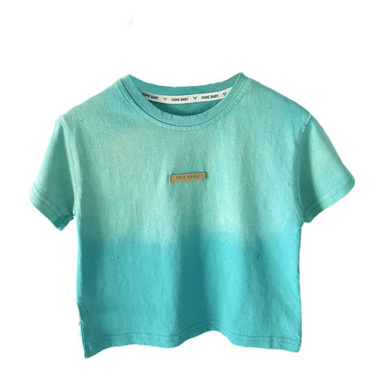 Street-fried gradient color short-sleeved T-shirt different parent-child outfit family 2025 new couple summer outfit mother and son Street-fried gradient color short-sleeved T-shirt different parent-child outfit family 2025 new couple summer outfit mother and son
