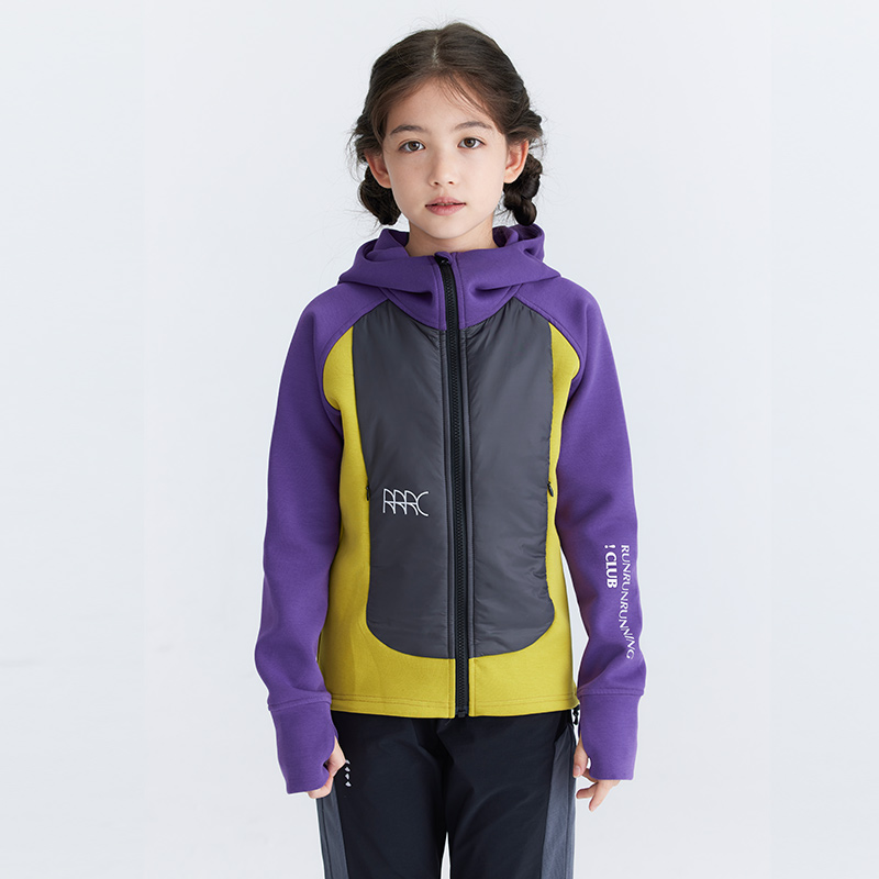 chopiyopi童装 儿童拼接棉服卫衣女童高领保暖运动户外徒步外套