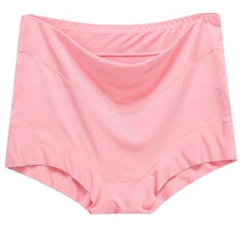 3 ຊຸດຂອງແມ່ຍິງຂະຫນາດໃຫຍ່ 60S modal ຝ້າຍ underwear, ການຄວບຄຸມ tummy seamless, mm ໄຂມັນ, ມຸມມົນທົນ, ສະດວກສະບາຍ, ກາງແອວສູງ, ສີແຂງ