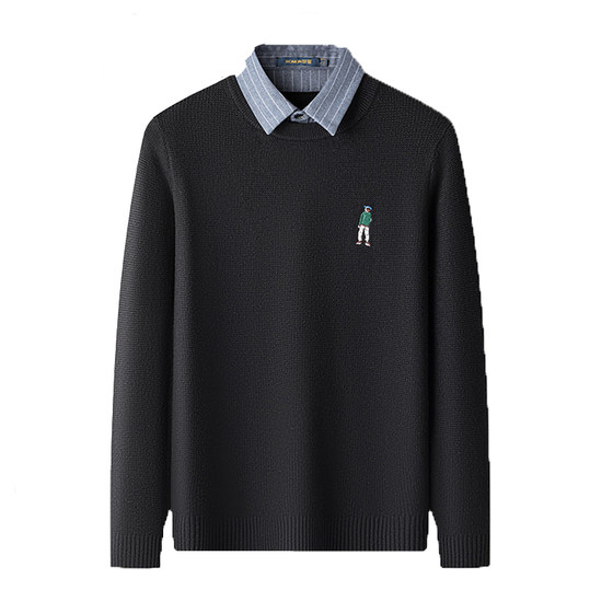 Romon autumn and winter character embroidery fake two-piece shirt collar waffle high-end knit sweater men's lapel sweater
Romon autumn and winter character embroidery fake two-piece shirt collar waffle high-end knit sweater men's lapel sweater