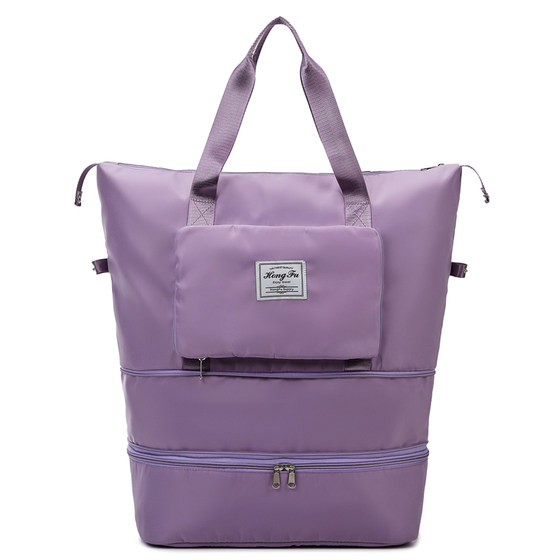 Travel bag large -capacity female oversized tie rod handbags are ready to produce storage bag sports fitness bag luggage bag Travel bag large -capacity female oversized tie rod handbags are ready to produce storage bag sports fitness bag luggage bag