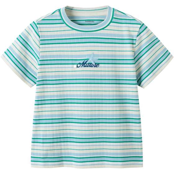 Balabala children's short-sleeved girls' T-shirt new summer clothes big children's contrasting color stripes
Balabala children's short-sleeved girls' T-shirt new summer clothes big children's contrasting color stripes