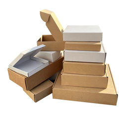 Square airplane box, inner and outer size express box, blank printing, free shipping, extra hard three-layer flat Guangdong carton